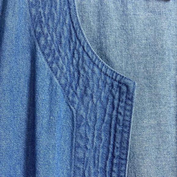 Newport News Jeanology Collection Woman’s Denim Open Front Duster Size 6. - Picture 4 of 9